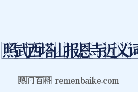 照武西塔山报恩寺近义词是什么意思的图片